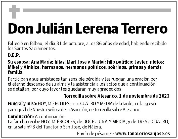 Don Julián Lerena Terrero