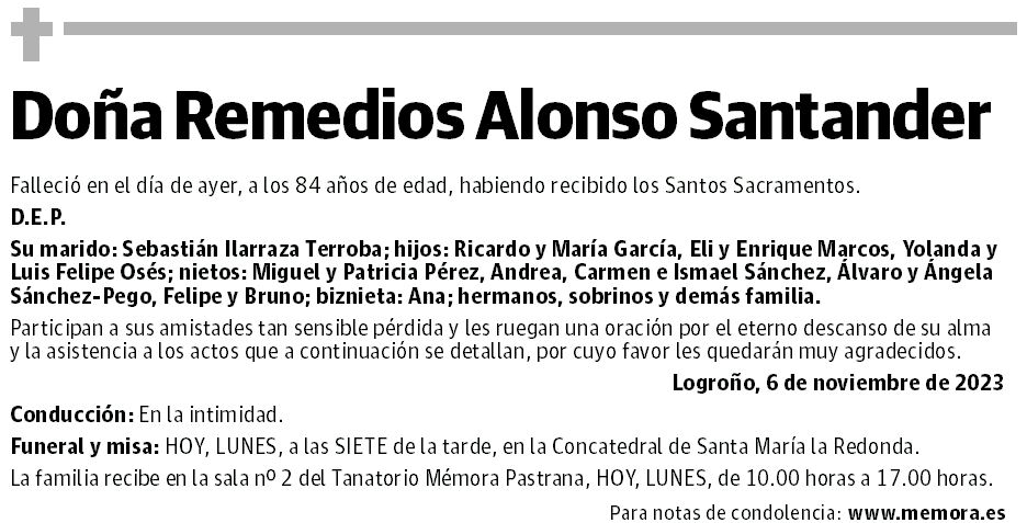 Doña Remedios Alonso Santander