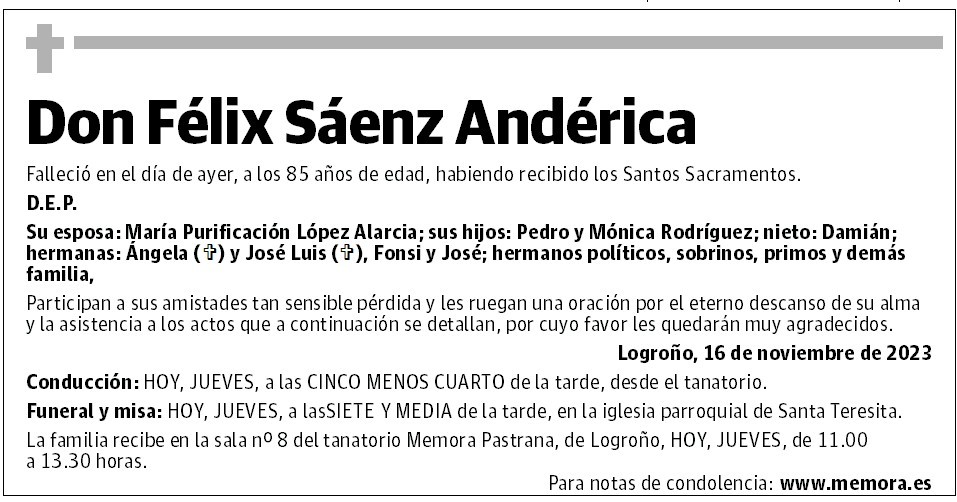 Don Félix Sáenz Andérica