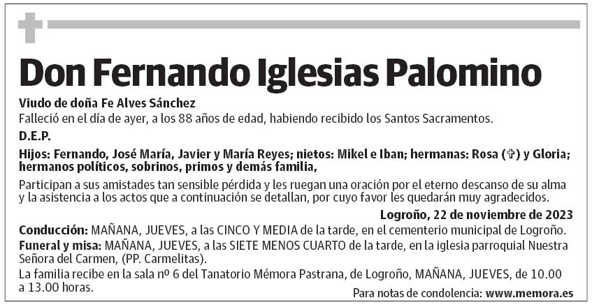 Don Fernando Iglesias Palomino