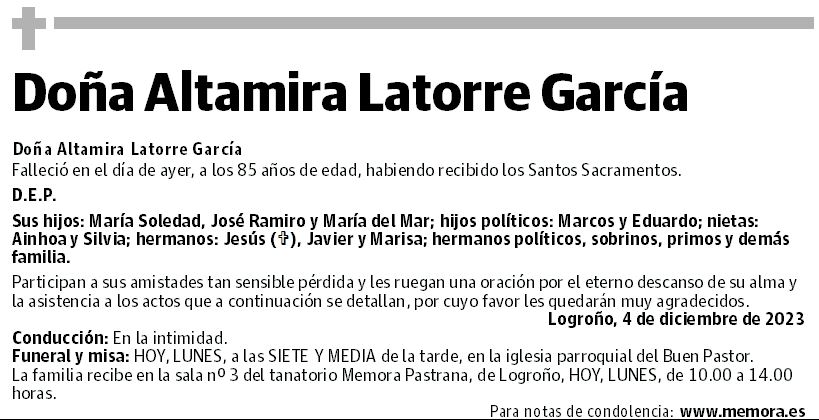 Doña Altamira Latorre García