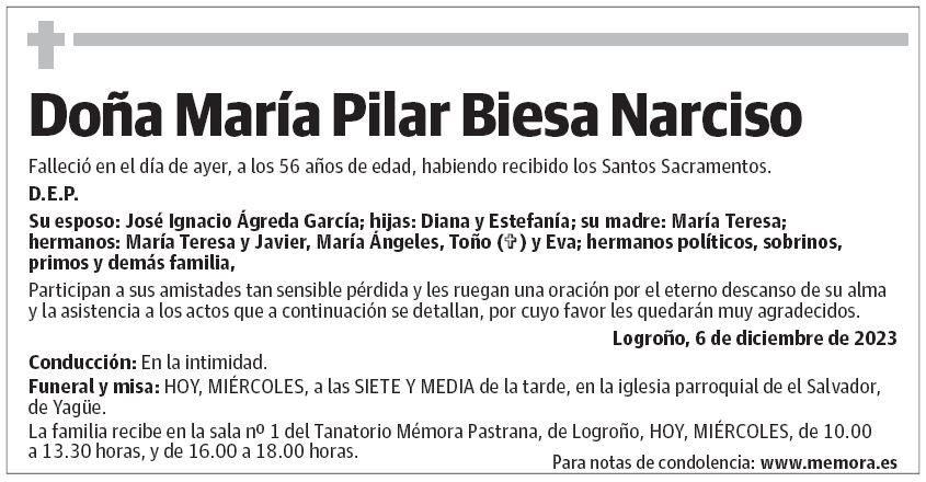 Doña María Pilar Biesa Narciso