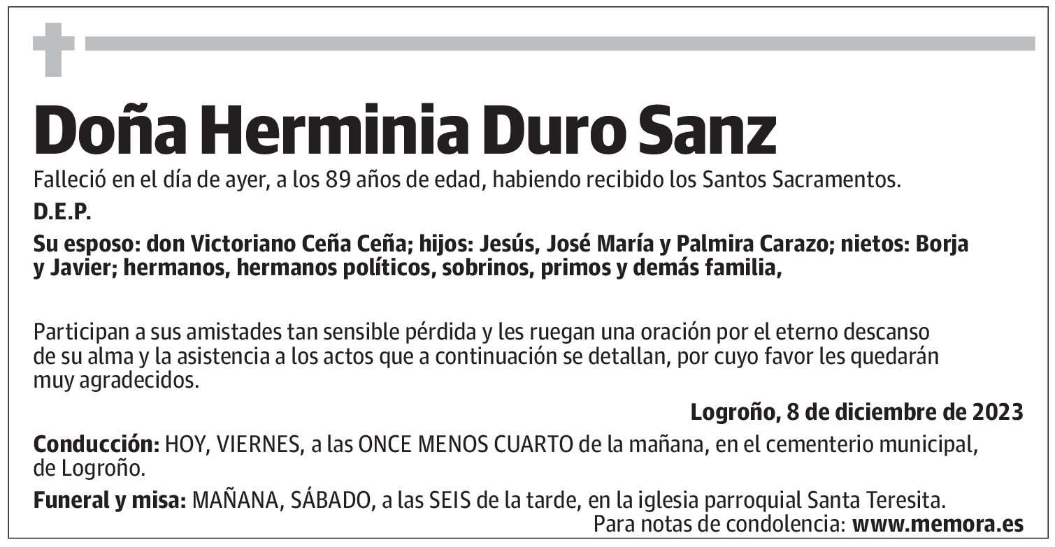 Doña Herminia Duro Sanz