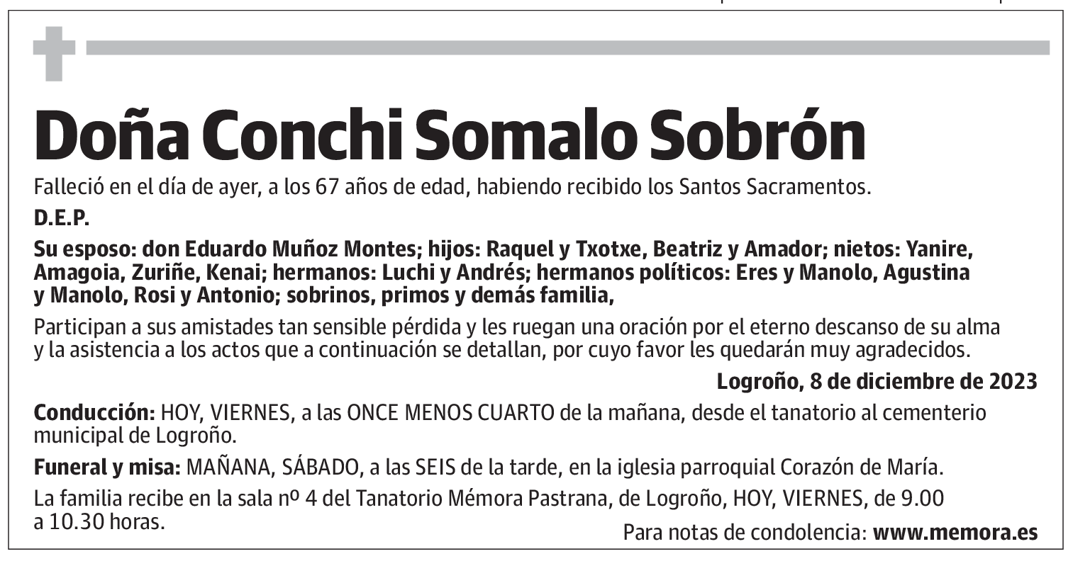 Doña Conchi Somalo Sobrón