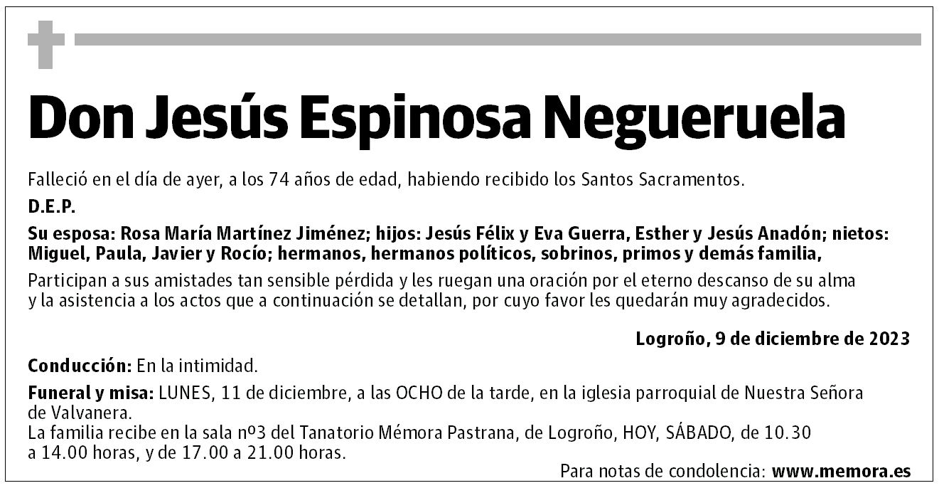 Don Jesús Espinosa Negueruela