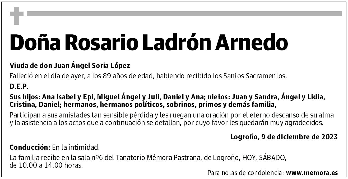 Doña Rosario Ladrón Arnedo