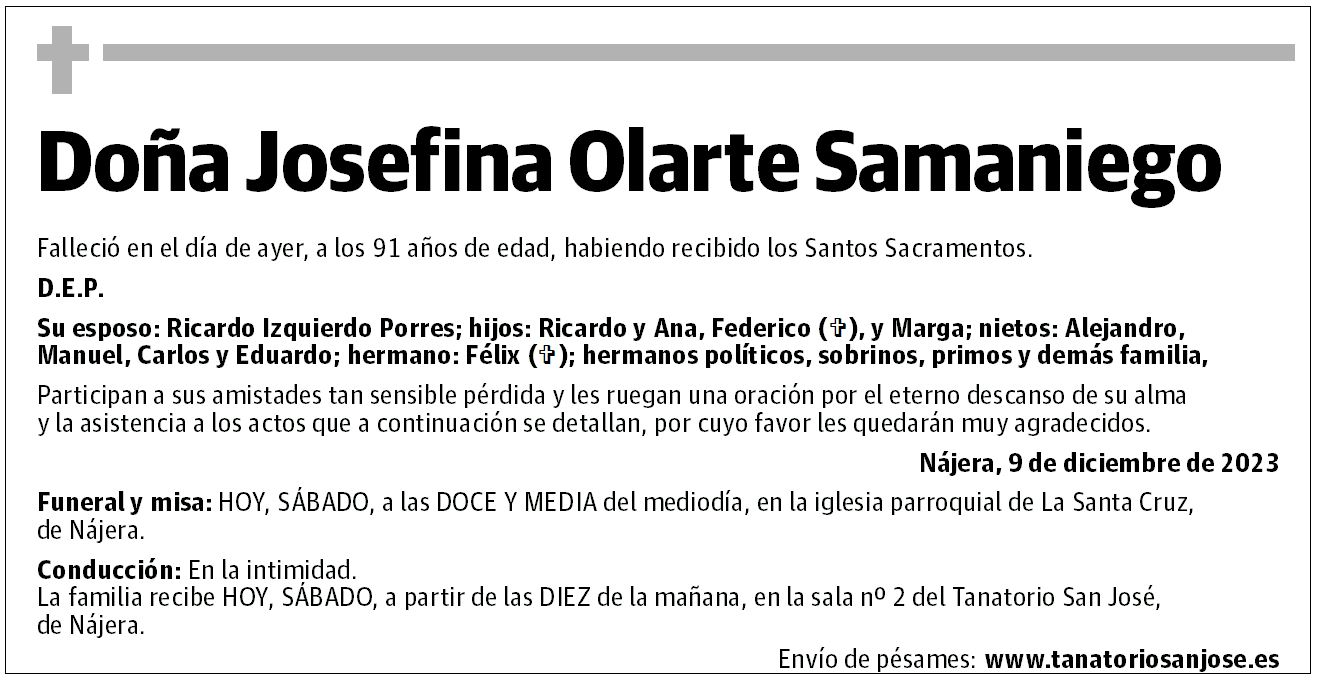 Doña Josefina Olarte Samaniego