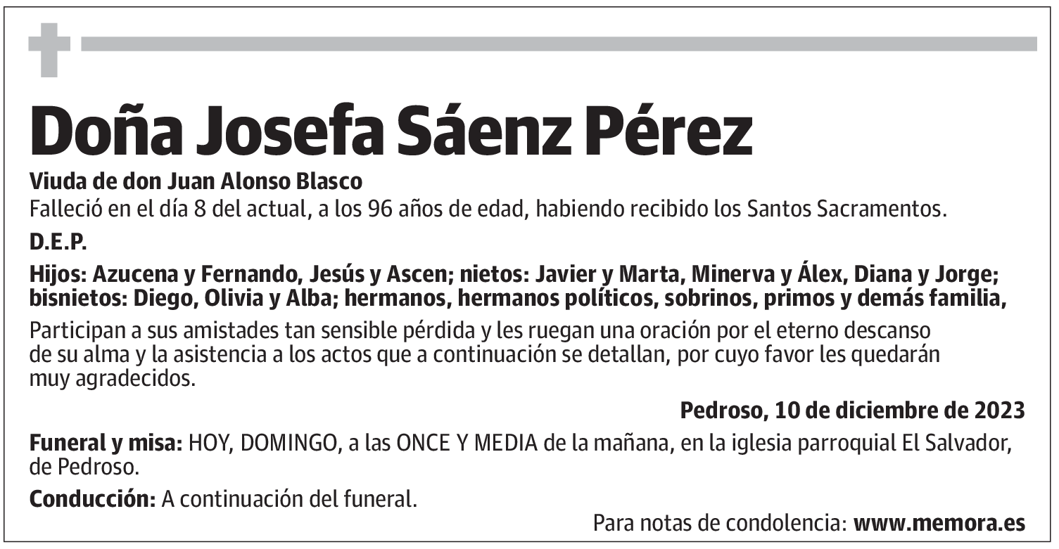 Doña Josefa Sáenz Pérez