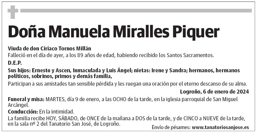 Doña Manuela Miralles Piquer