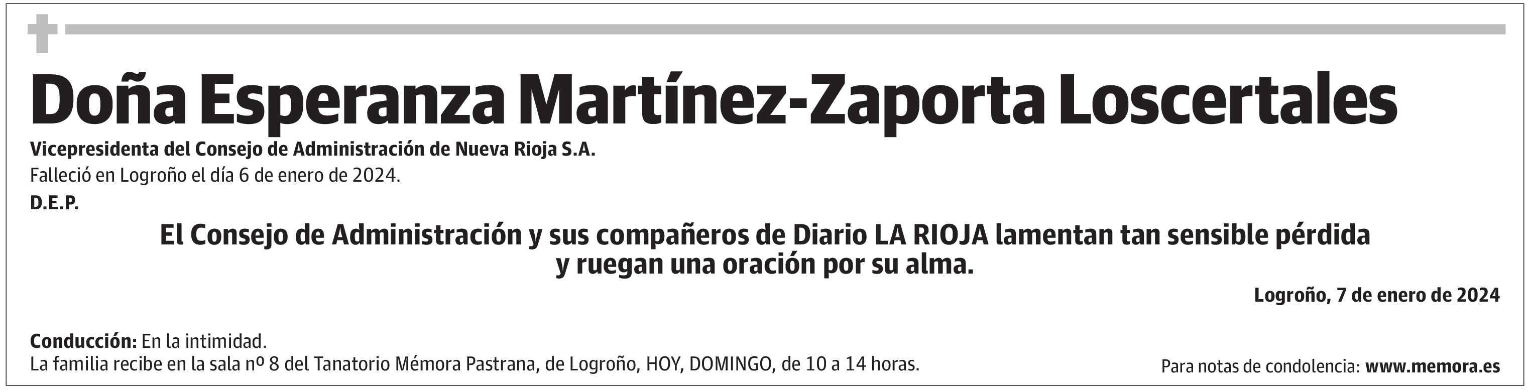 Doña Esperanza Martínez-Zaporta Loscertales