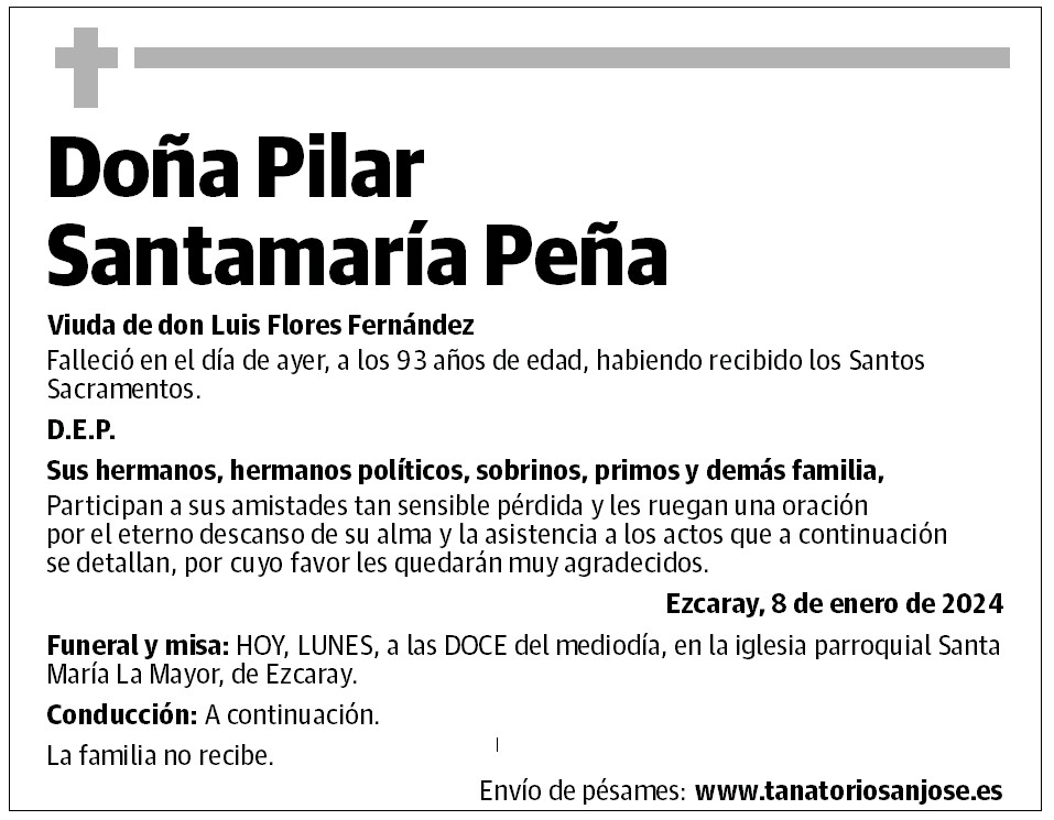 Doña Pilar Santamaría Peña