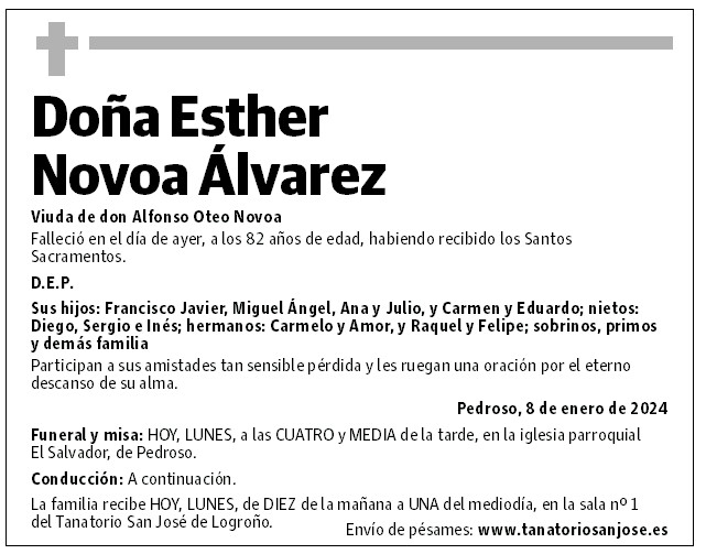 Doña Esther Novoa Álvarez