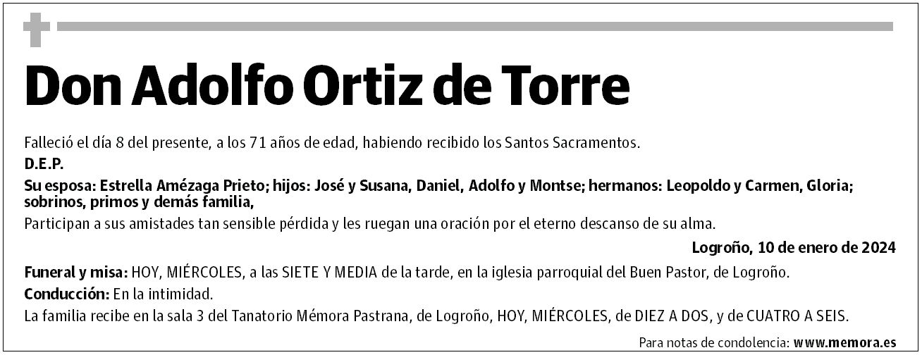 Don Adolfo Ortiz de Torre