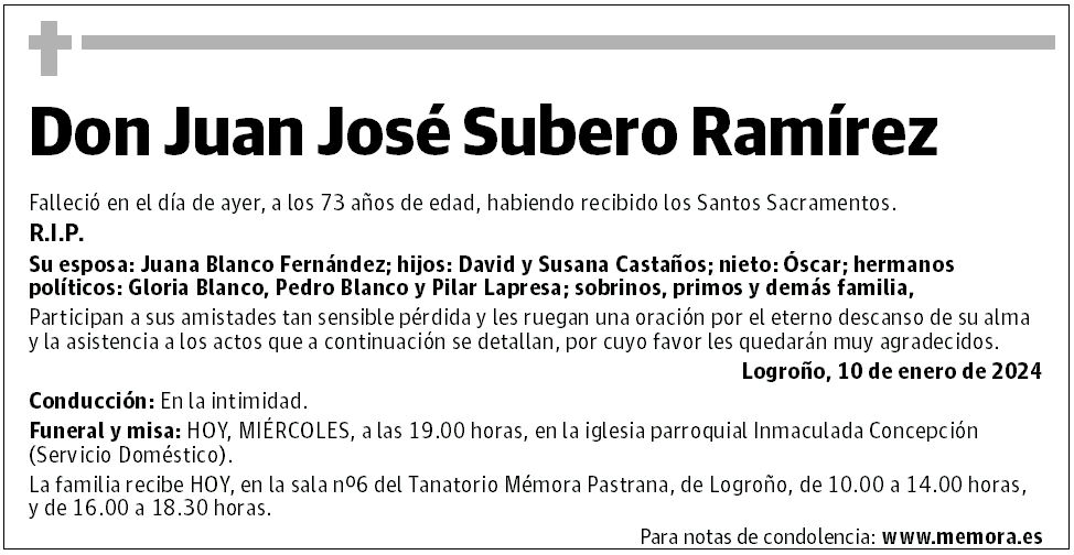 Don Juan José Subero Ramírez