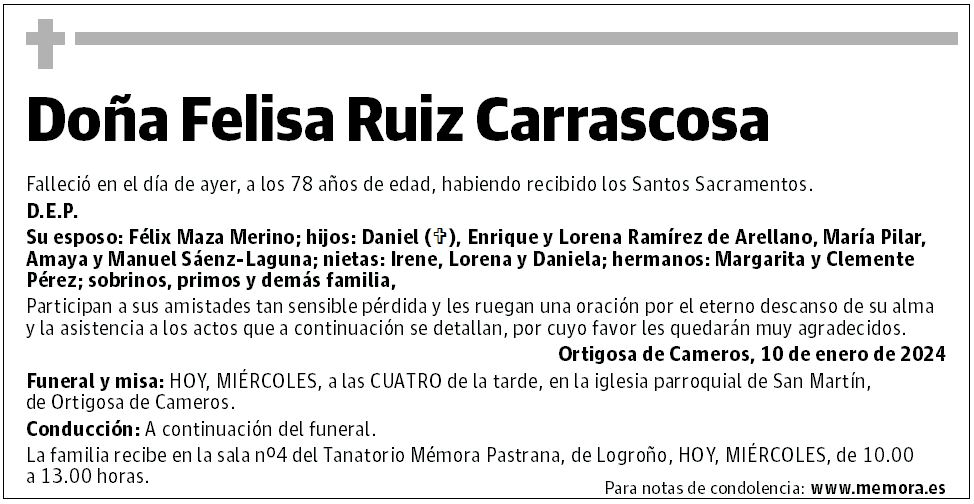 Doña Felisa Ruiz Carrascosa