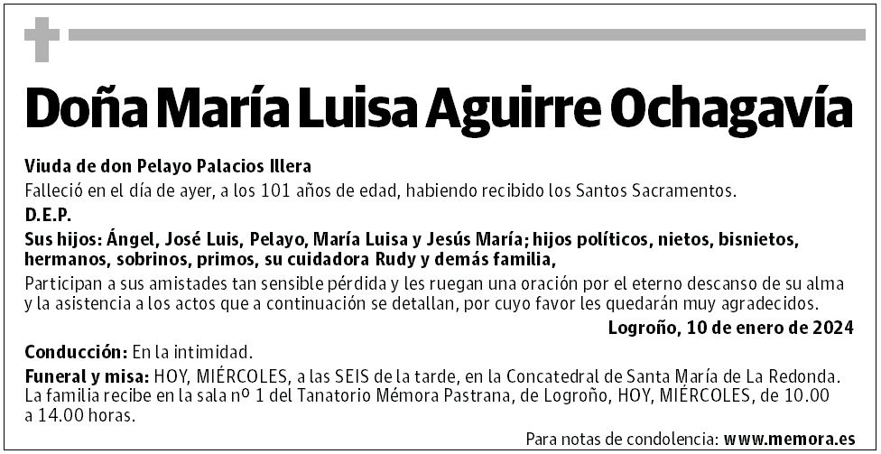 Doña María Luisa Aguirre Ochagavía