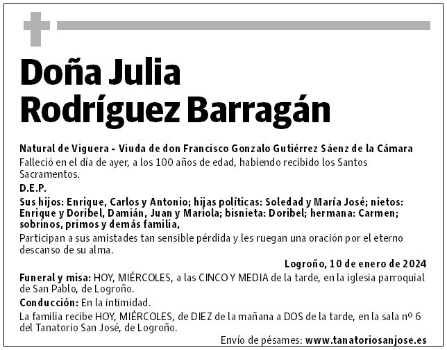 Doña Julia Rodríguez Barragán