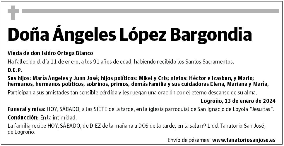 Doña Ángeles López Bargondia