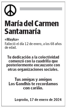 Doña María del Carmen Santamaría Arbé