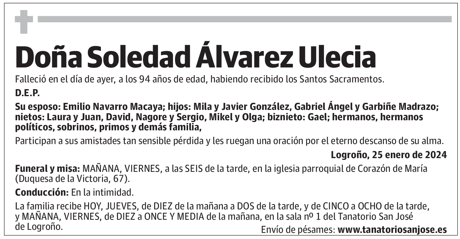 Doña Soledad Álvarez Ulecia
