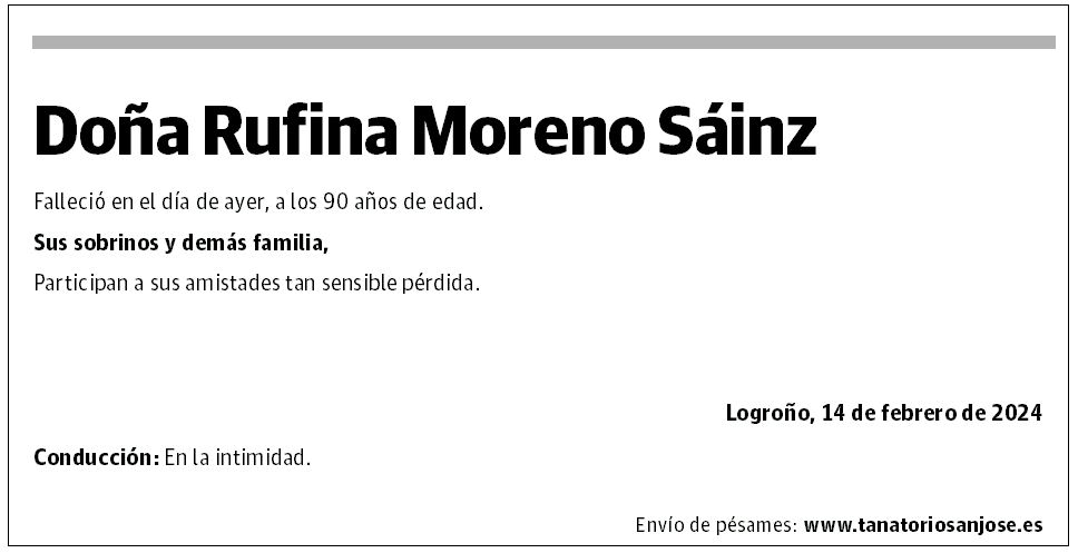 Doña Rufina Moreno Sáinz