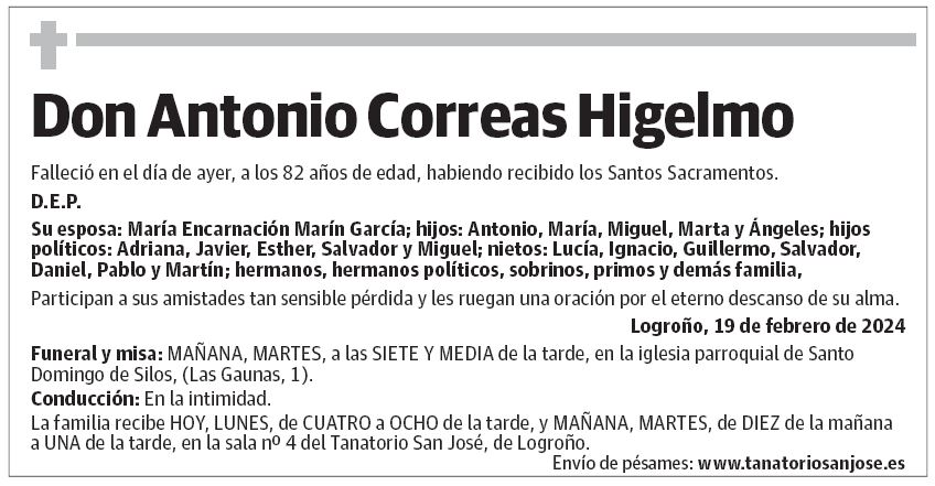 Don Antonio Correas Higelmo