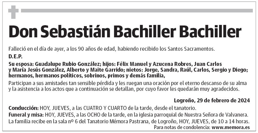 Don Sebastián Bachiller Bachiller