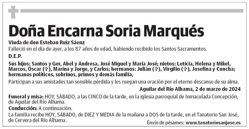 Doña Encarna Soria Marqués