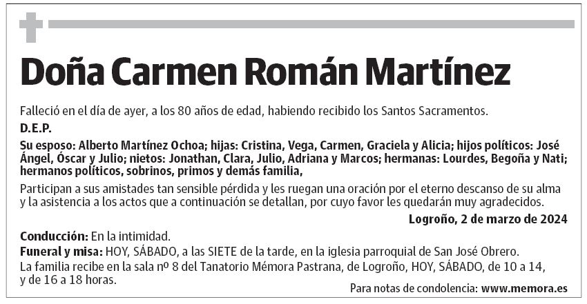 Doña Carmen Román Martínez