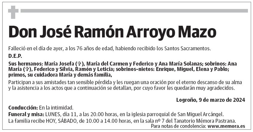 Don José Ramón Arroyo Mazo