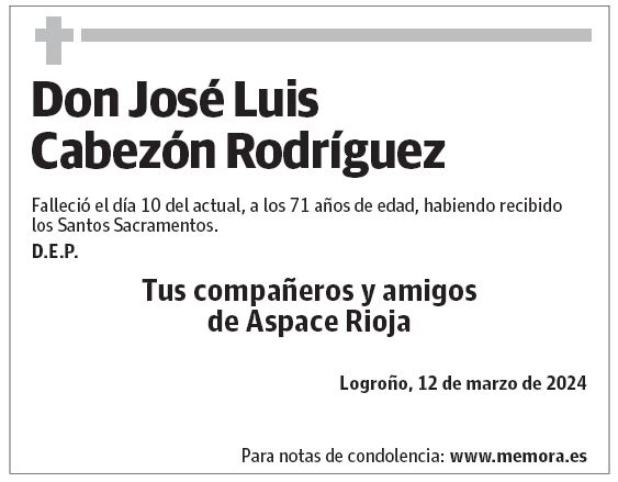 Don José Luis Cabezón Rodríguez