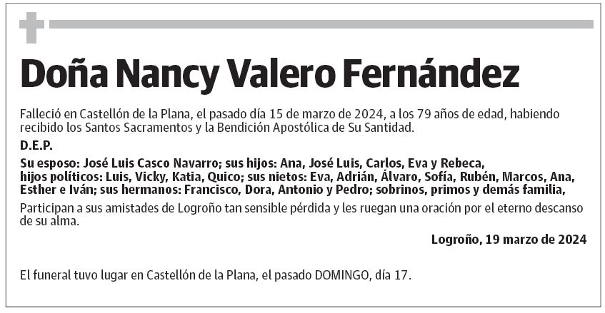 Doña Nancy Valero Fernández