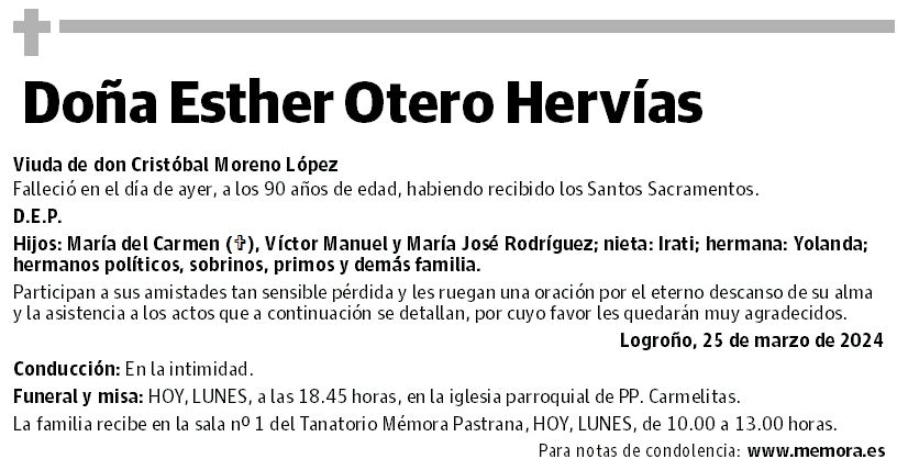 Doña Esther Otero Hervías