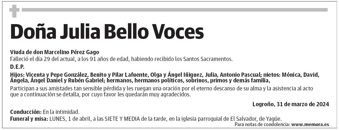Doña Julia Bello Voces