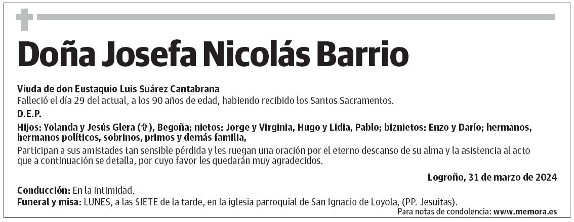 Doña Josefa Nicolás Barrio