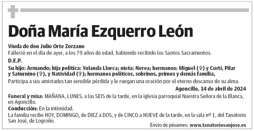 Doña María Ezquerro León