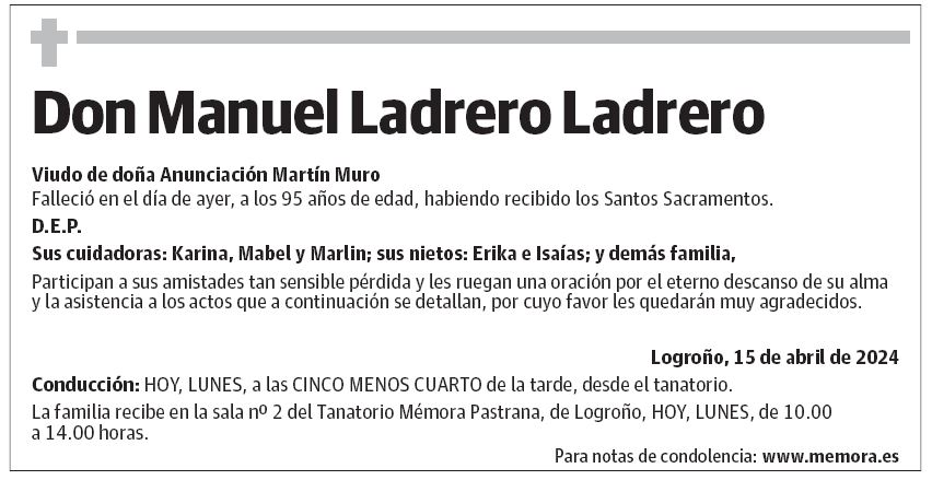 Don Manuel Ladrero Ladrero