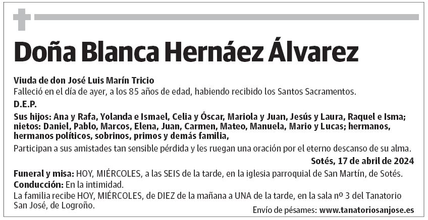 Doña Blanca Hernáez Álvarez