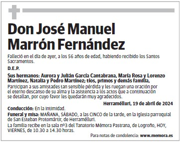 Don José Manuel Marrón Fernández