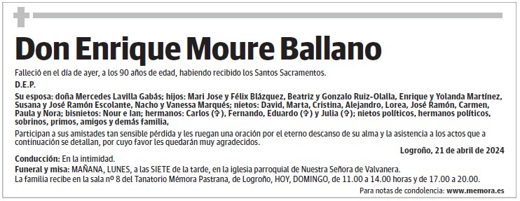 Don Enrique Moure Ballano