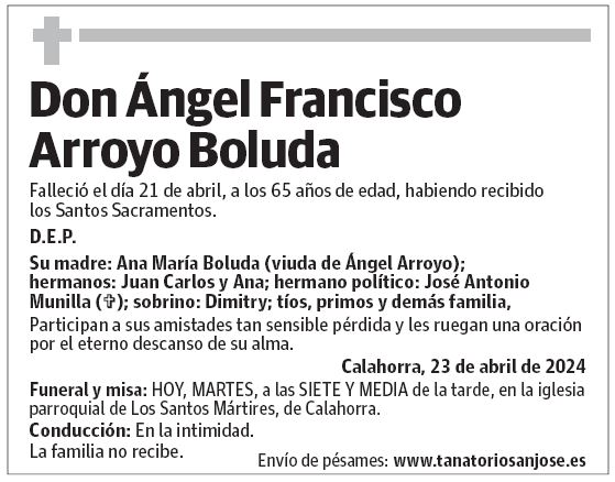 Don Ángel Francisco Arroyo Boluda