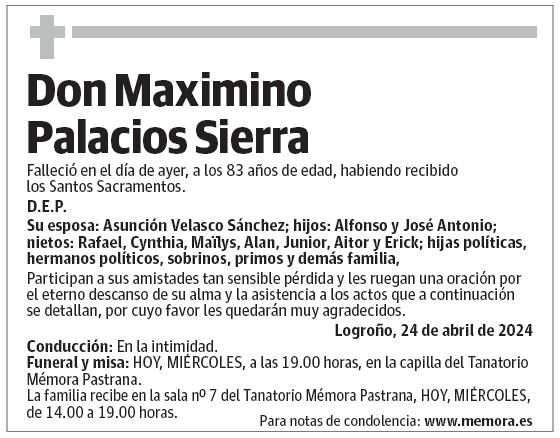Don Maximino Palacios Sierra