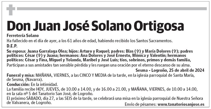 Don Juan José Solano Ortigosa