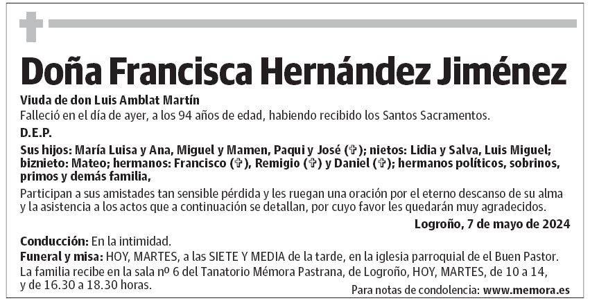 Doña Francisca Hernández Jiménez