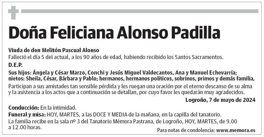 Doña Feliciana Alonso Padilla
