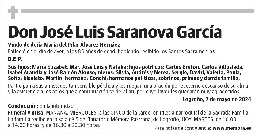 Don José Luis Saranova García