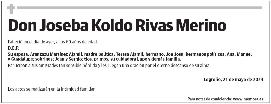 Don Joseba Koldo Rivas Merino