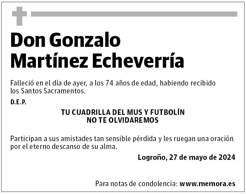 Don Gonzalo Martínez Echeverría