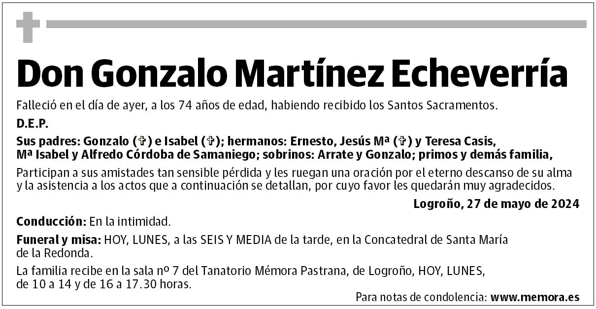 Don Gonzalo Martínez Echeverría
