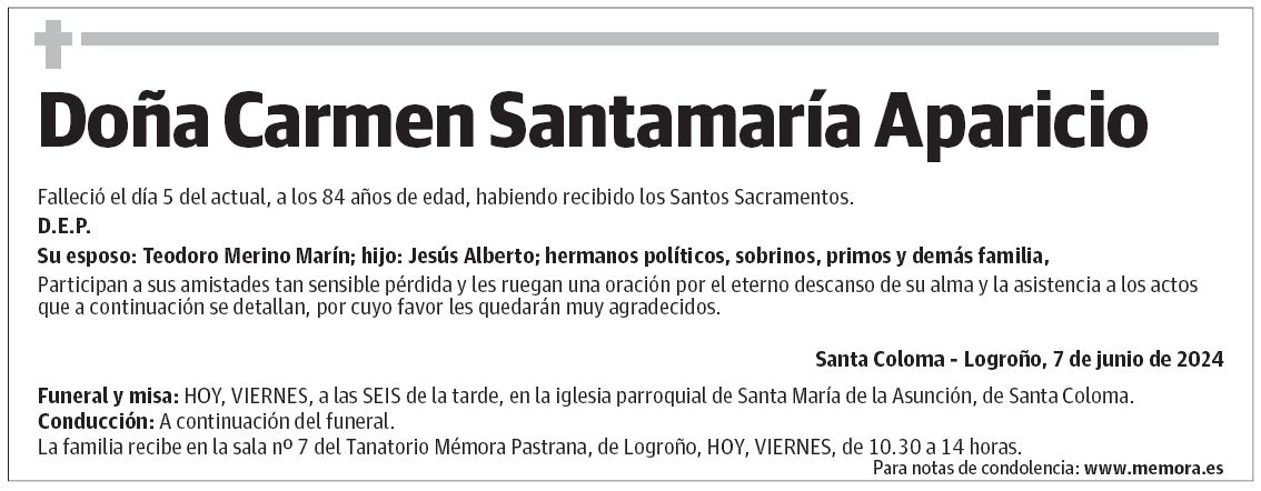 Doña Carmen Santamaría Aparicio